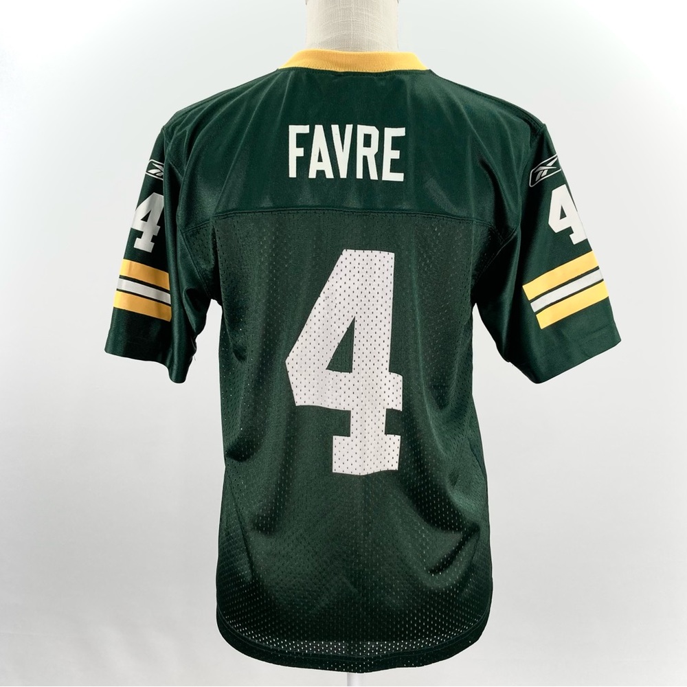 Green Bay Packers Brett Favre #4 Reebok NFL Football Jersey, Youth Large - Picture 2 of 13